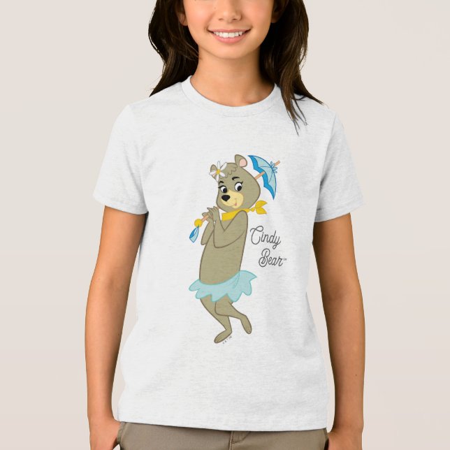 Cindy Bear Holding Parasol T Shirt (Framsida)