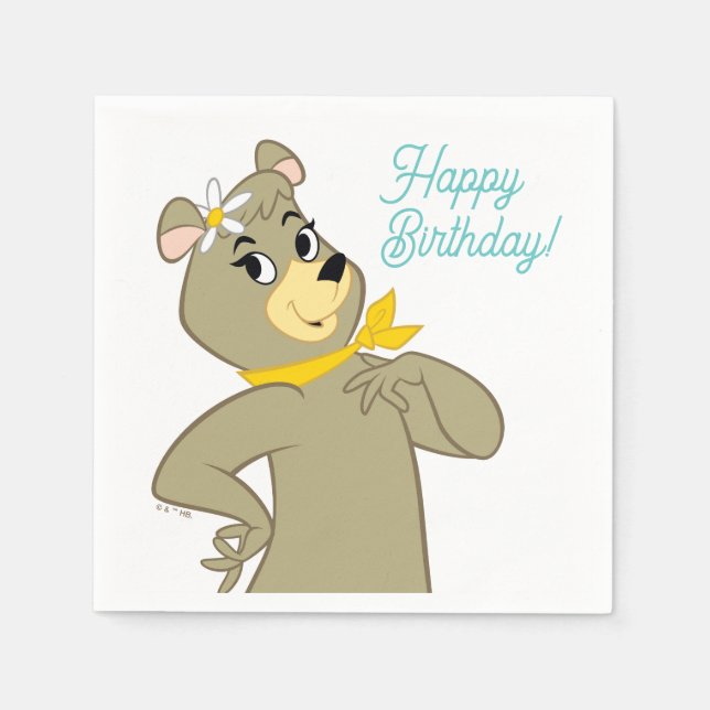 Cindy Bear Playfull Pose Pappersservett (Framsidan)