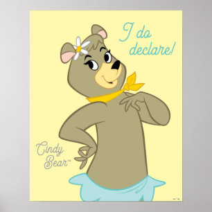 Cindy Bear Playfull Pose Poster