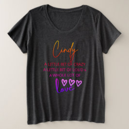 Cindy Colorful Kärlek T Shirt
