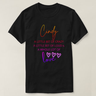 Cindy Colorful Kärlek T Shirt