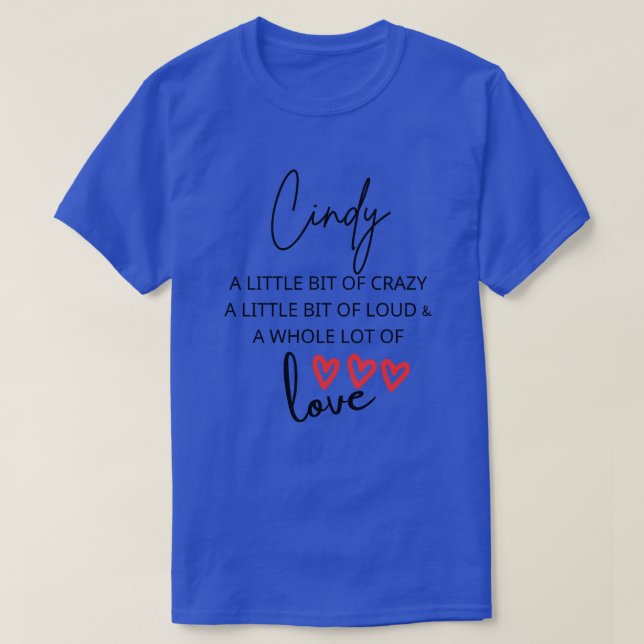 Cindy Colorful Kärlek T Shirt (Design framsida)
