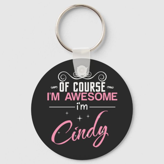 Cindy... Jag är Fantastisk och Cindy. Nyckelring (Framsida)