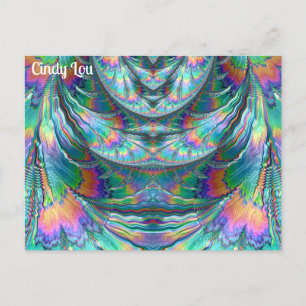 CINDY LOU ~ Ozonzing Pastels ~ 3D Fractal Design ~ Vykort
