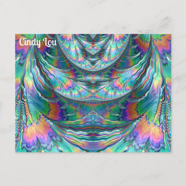 CINDY LOU ~ Ozonzing Pastels ~ 3D Fractal Design ~ Vykort (Framsida)
