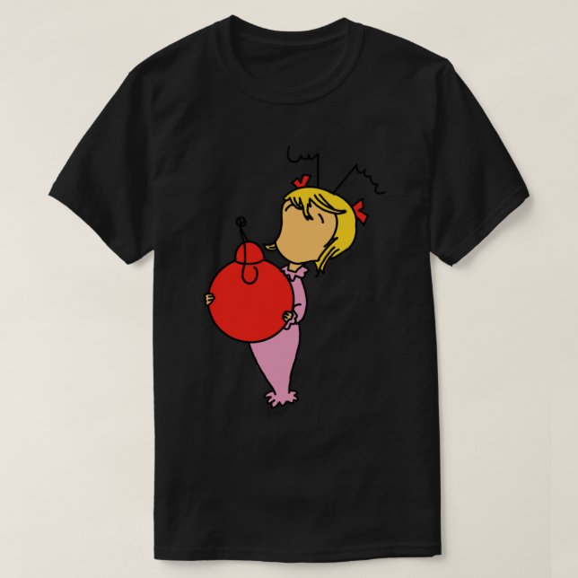 Cindy Lou Vem Sticker T Shirt (Design framsida)