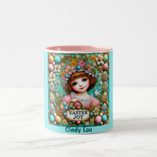 CINDY LOU ~ VINTAGE GIRL~ Väldigt Sweet Två-Tonad Mugg