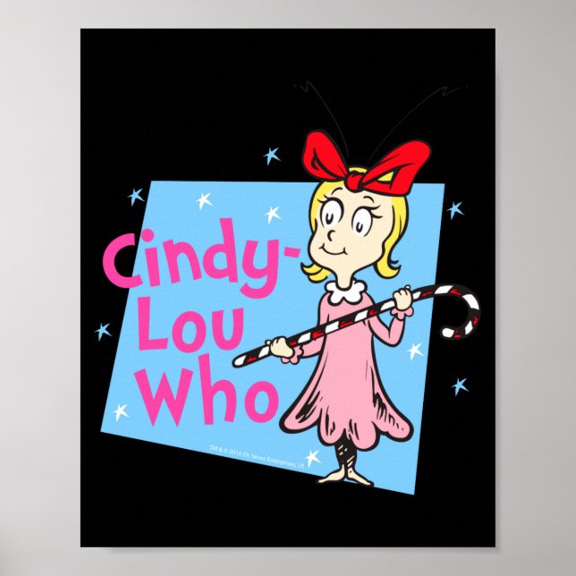 Cindy Lou Who Candy Cane  Poster (Framsidan)