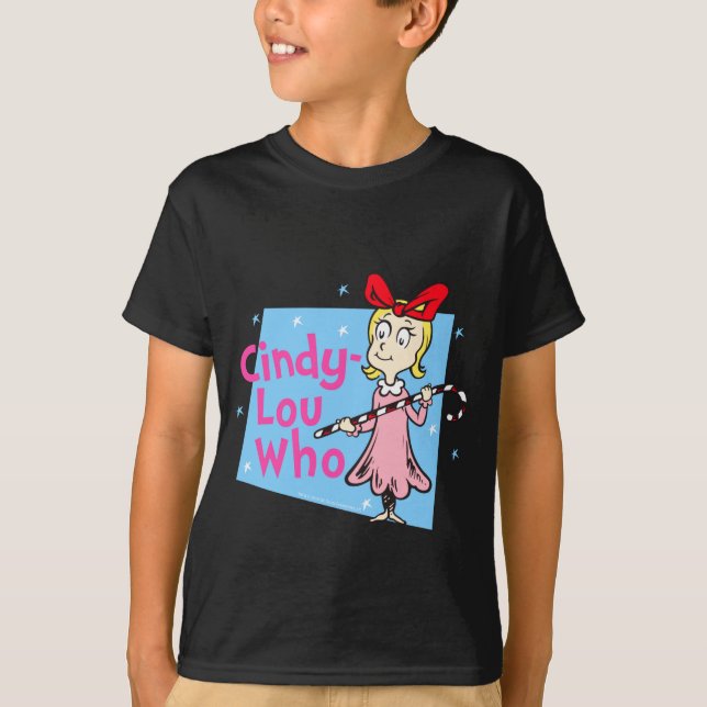 Cindy Lou Who Candy Cane  T Shirt (Framsida)
