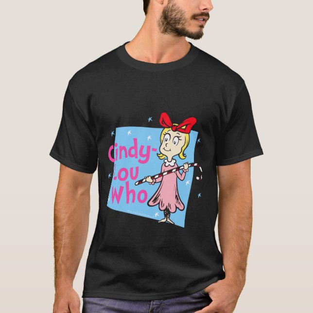 Cindy Lou Who Candy Cane  T Shirt (Framsida)
