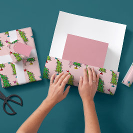 Cindy-Lou WHO och Julgran Mönster Presentpapper