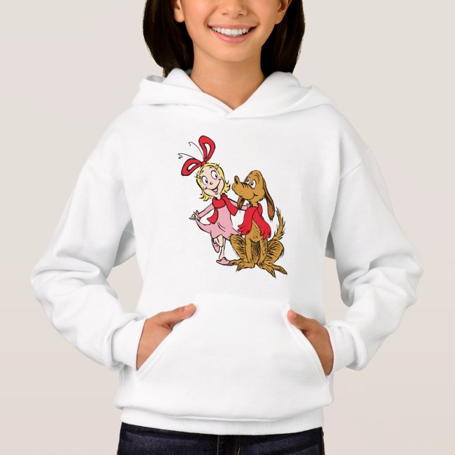 Cindy Lou Who och Max hunden T Shirt (Framsida)