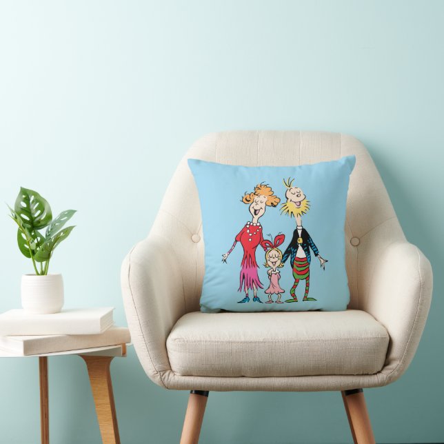 Cindy Lou Who:s familjeporträtt Kudde (Stol)