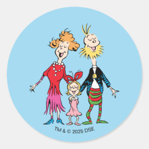 Cindy Lou Who:s familjeporträtt Runt Klistermärke