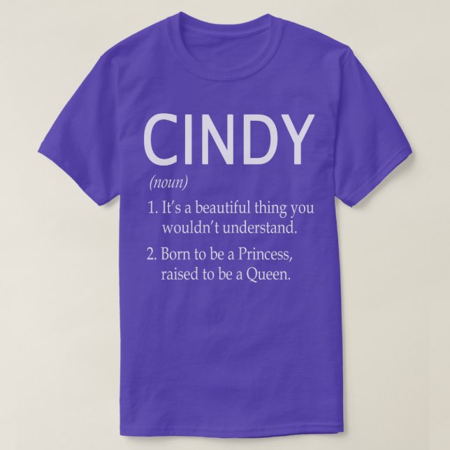 Cindy Namn Gift 136 T Shirt (Design framsida)