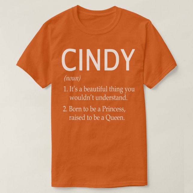 Cindy Namn Gift 27 T Shirt (Design framsida)