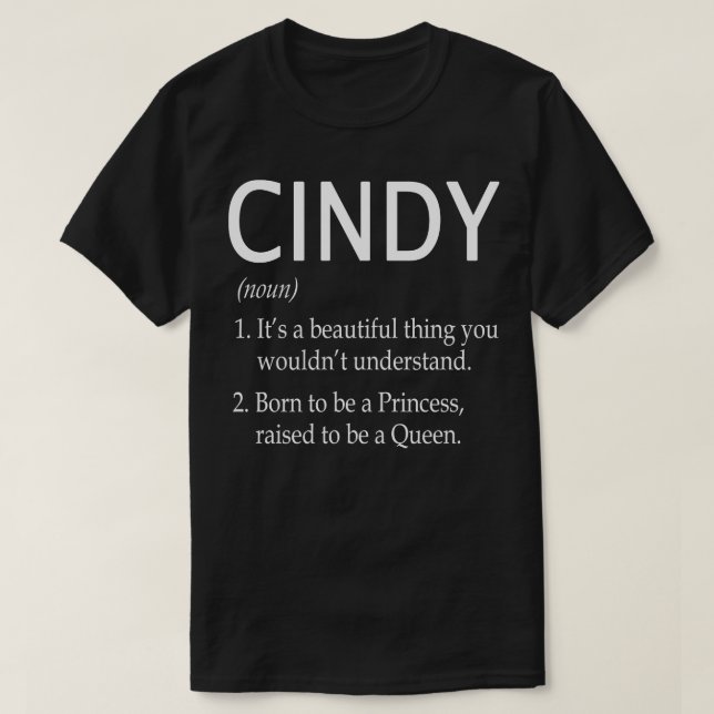 Cindy Namn Gift 83 T Shirt (Design framsida)