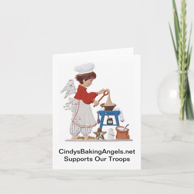 Cindy's Baking Änglar Note Card Kort (Framsida)