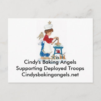 Cindy's Baking Änglar vycard för trupperna Vykort