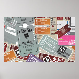 Cinema Biljett hän Poster