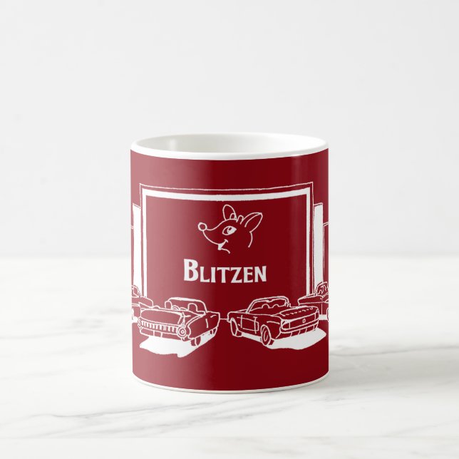 Cinema Reindeer - Blitzen Kaffemugg (Center)