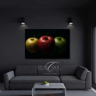 Cinematic Äpplen Hyperrealistiskt Makro Stilleben Poster