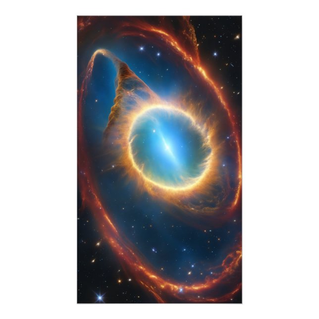 Cinematic Cosmic Rings Nebula Fototryck (Framsidan)
