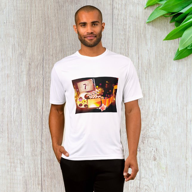 Cinematic Film Reel and Clapperboard T Shirt (Skapare uppladdad)