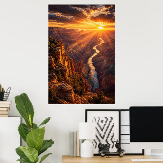 Cinematic Grand Canyon Arizona Solnedgång Poster