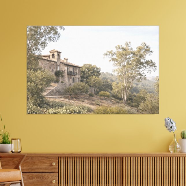 Cinematic Mist Villa, Toledo Spanien Canvastryck (Insitu (Vardagsrum))