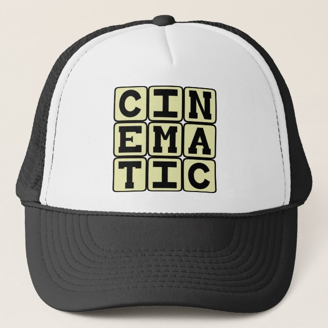 Cinematisk, som en film truckerkeps (Framsida)