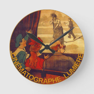 Cinématographe Lumière Wall Clock Rund Klocka