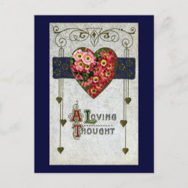 Cinerarias Vintage Valentine Helg Vykort