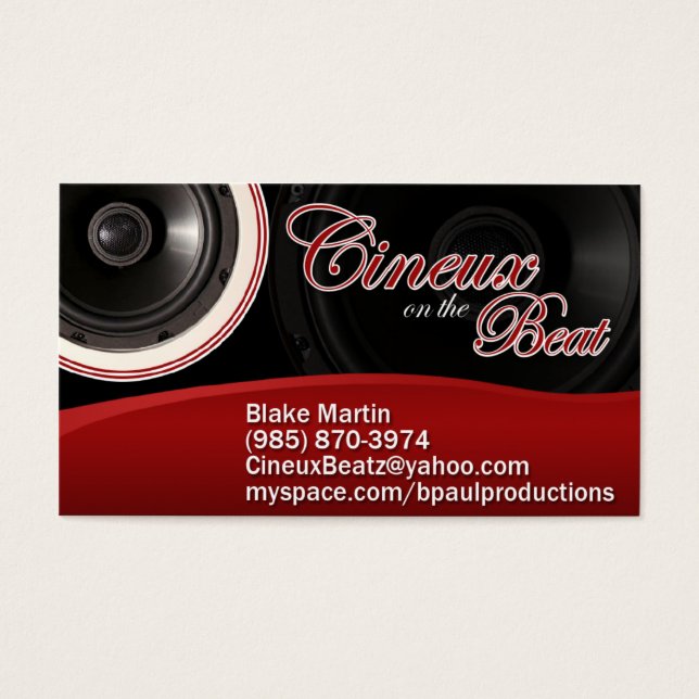 Cineux på Beat Visitkort (Framsidan)