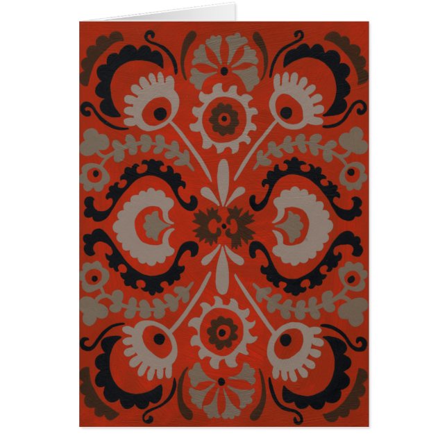 Cinnabar Suzani I Hälsningskort (Framsidan)