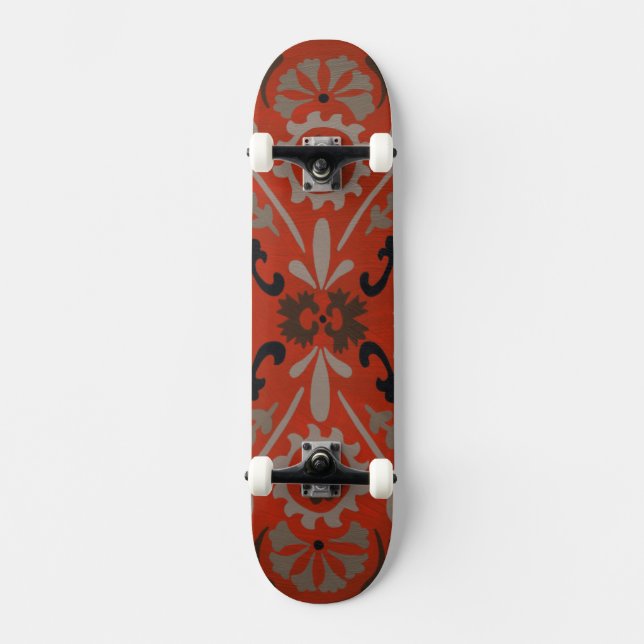 Cinnabar Suzani I Old School Skateboard Bräda 18 Cm (Framsida)