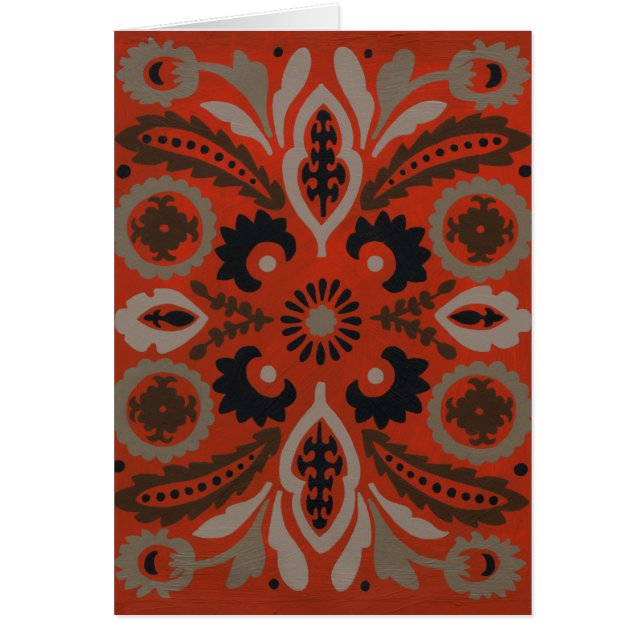 Cinnabar Suzani II Hälsningskort (Framsidan)