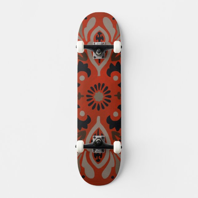 Cinnabar Suzani II Mini Skateboard Bräda 18,7 Cm (Framsida)