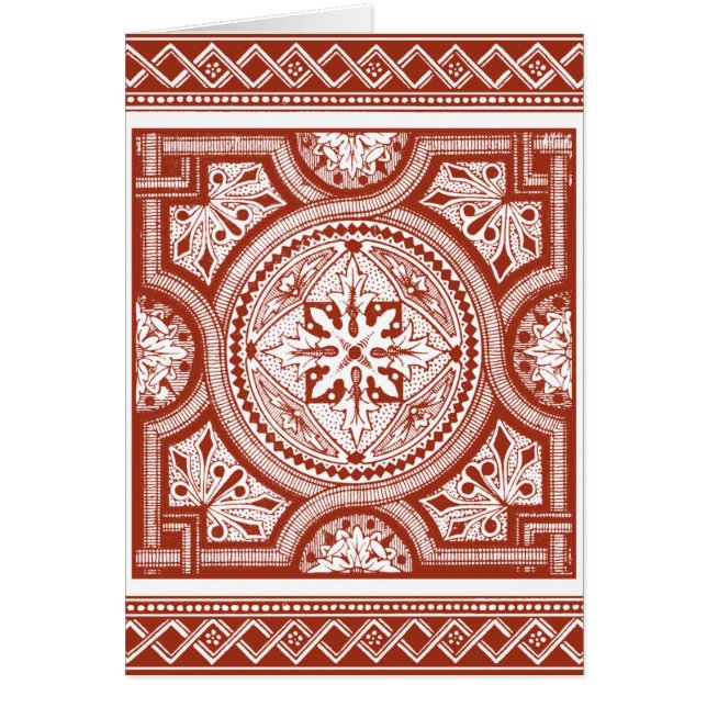 Cinnabar Woodblock IV Hälsningskort (Framsidan)