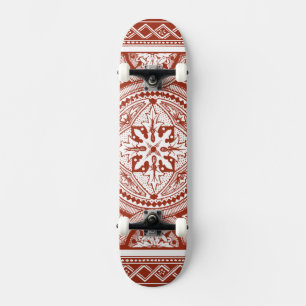 Cinnabar Woodblock IV Skateboard Bräda 20 Cm