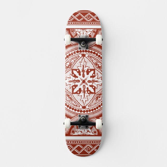 Cinnabar Woodblock IV Skateboard Bräda 20 Cm (Framsida)
