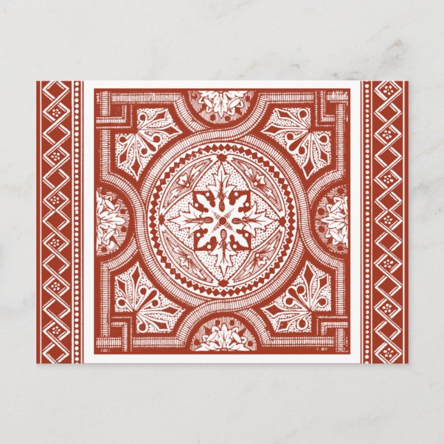 Cinnabar Woodblock IV Vykort (Framsida)