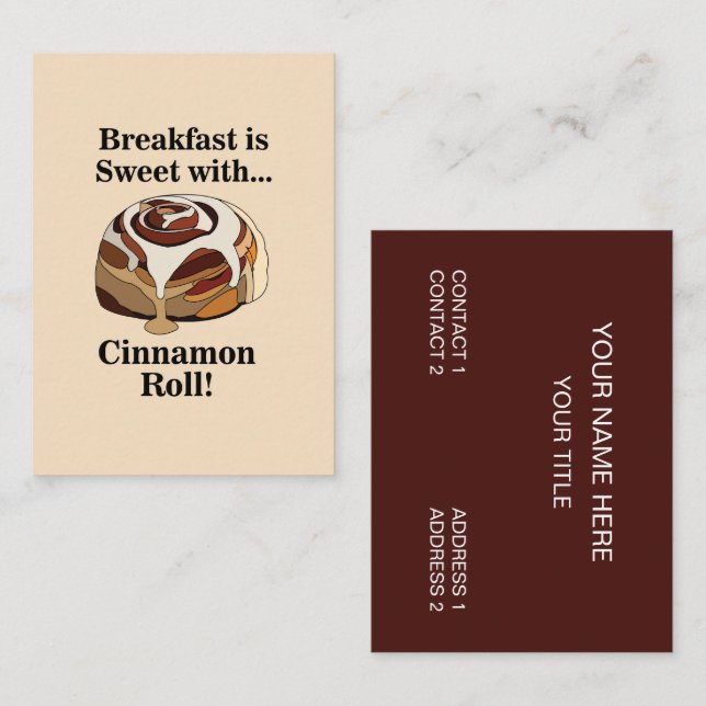 Cinnabrull Food Bakery Bagare Visitkort (Fram/baksida)
