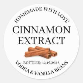 Cinnamo Extract Modern Label Sticker ZVEG_101_01rd Runt Klistermärke