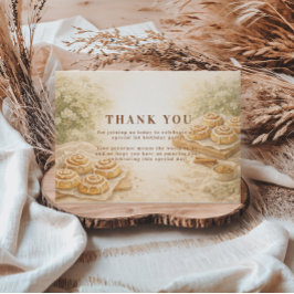 Cinnamon Bakery Little Bun 1st Birthday Tack Kort