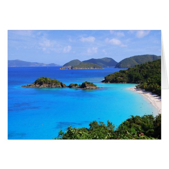 Cinnamon Bay Beach, St. John, U.S. Virgin Islands Hälsningskort (Framsidan Horizontal)
