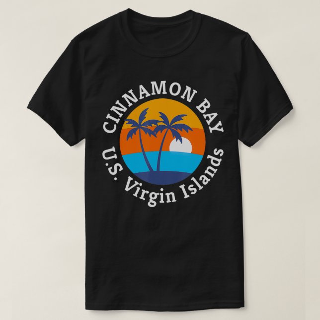 Cinnamon Bay Beach US Virgin Islands Summer Vacati T Shirt (Design framsida)