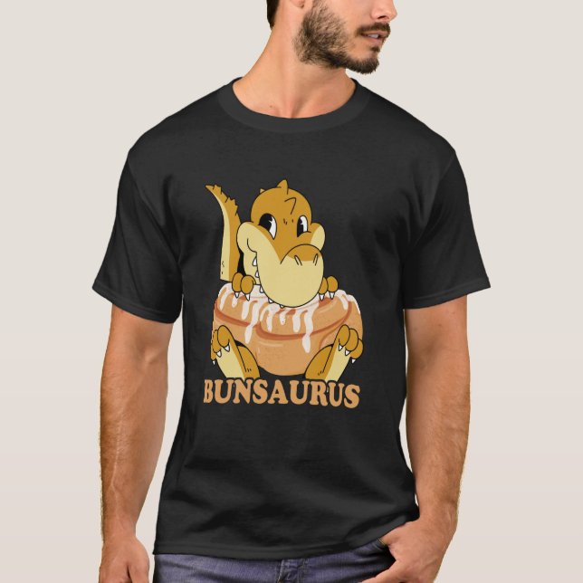 Cinnamon Bun Dinosaur Sweet Pastry Dino Cinnamon R T Shirt (Framsida)