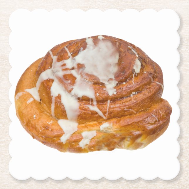 Cinnamon Bun Roll Model Underlägg Papper (Framsida)