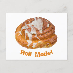Cinnamon Bun Roll Model Vykort